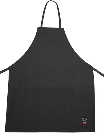 [BA-3226BK] Bib Apron, Cotton & Polyester, Black