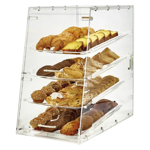 [ADC-4] Counter Top Display Case w/ (4) 12" x 18" Trays, 14" x 24" x 24", Clear
