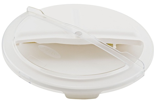 [FCW-32RC] Rotating Lid for White Container, 32 Gallons, NSF