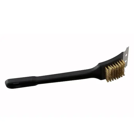 [BR-12] Brass Wire Grill and BBQ Brush, 12", Medium Black