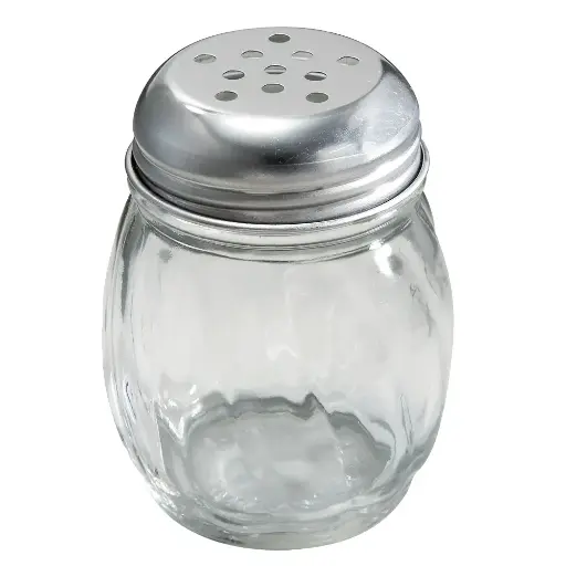 [G-107] Glass Cheese Shaker w/ Perforated Top