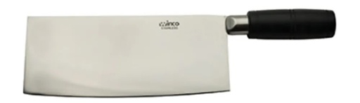 [KC-601] Chinese Chef's Knife, 8" X 3-3/8", Stainless Steel Blade, 2.8 mm Thick, Forged, Round