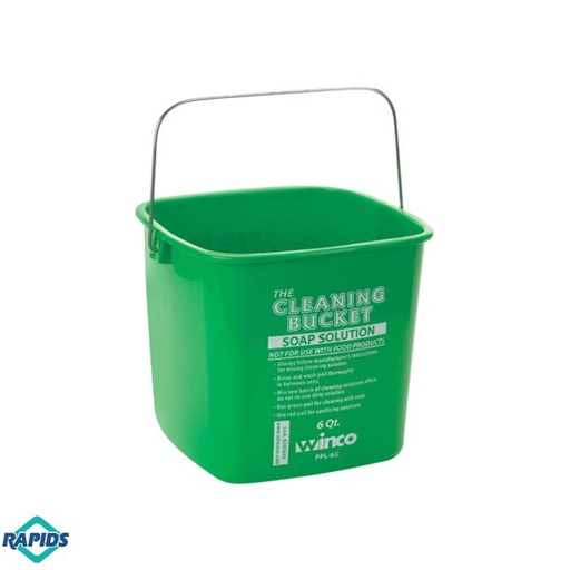 [PPL-6G] Plastic Cleaning Pails, 6 quart, Green