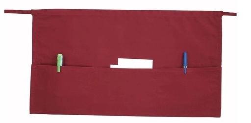 [WA-1221R] Waist Apron, Burgundy