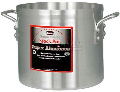 [AXS-80] 80 Qt Alu Stock Pot, 4mm, Super Aluminu