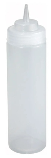 [PSW-24] Winco 24-oz Wide Mouth Squeeze Bottle, 6 pcs/pk, Clear