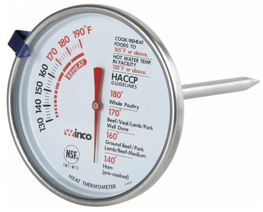 [TMT-MT3] 3" Meat Thermometer, NSF