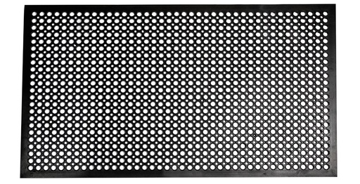 [RBM-35K] Anti-Fatigue Floor Mat w/ Beveled Edges, Rubber, 3 x 5 x 1/2-in, Black