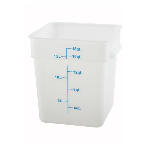 [PESC-18] Square Storage Container, 18 Qt, White, Polyethylene