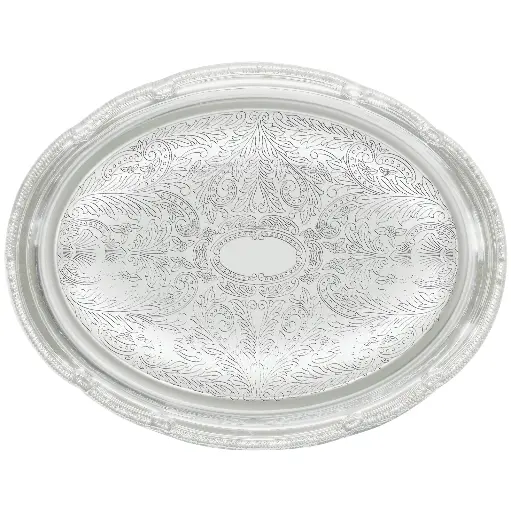 [CMT-1318] Oval 18" X 13" Chrome Tray 0.5MM