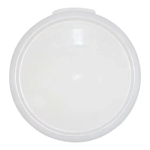 [PLRFC0608PP] Cover, fits 6 QT or 8 QT Round Food Storage Container, White, Polypropylene, NSF