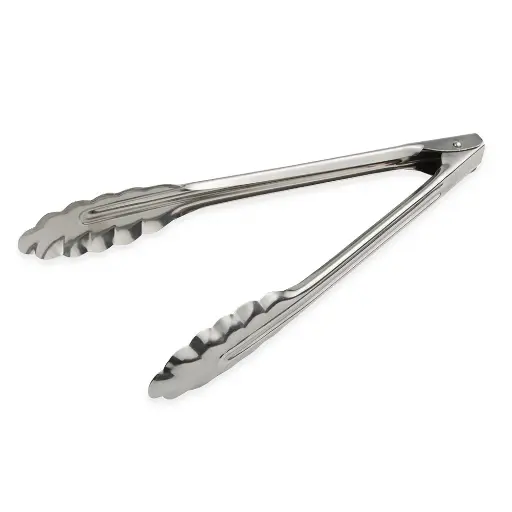 [SLTHUT210] Utility Tong, Coilded Spring, Stainless Steel, 9"