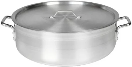 [ALSKBP007] 35 QT Brazier with Cover, 6 mm Aluminum, Extra Heavy, NSF
