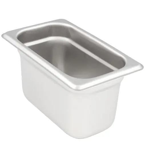 [ECO0949] Anti-Jam Stainless Steel Steam Table / Hotel Pan - 1/9 Size 4" Deep, 24 Gauge