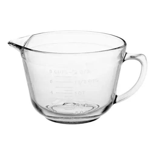 [81605L20] 2 Qt. Glass Measuring Cup, Anchor Hocking