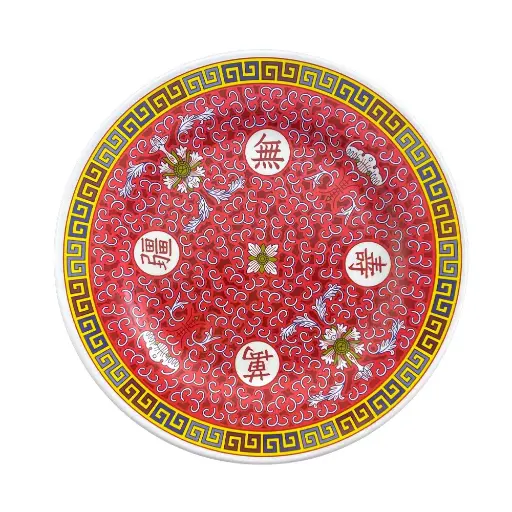 [1016TR] Round Melamine Plate, 15-1/2" Diameter x 1-1/4" H, Longevity 