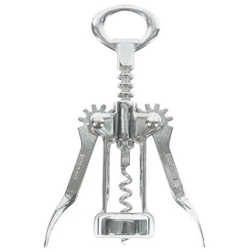 [SLBO005] Corkscrew Opener, Chrome Plated Iron, 6-1/2" x 2-1/2" x 2-1/2" 