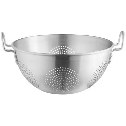 [ALO-16H] 16 Qt. Aluminum Colander with Handles, No Base