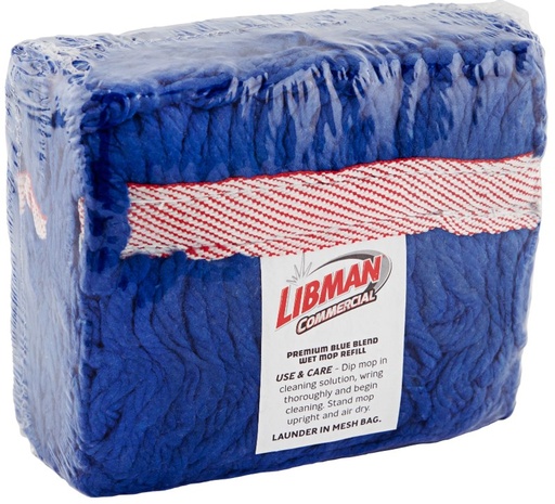 [1797012] Libman X-Large Blended Looped-End Wet Mop Head (Blue) Brick Pack, #32